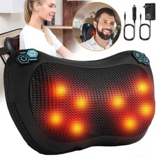 Shiatsu Massagekissen Wärme Nackenmassagegerät Rückenmassagegerät mit 8 Knoten