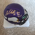 Jared Allen signed Auto multi insc HOF SKOL mini helmet vikings chiefs BKT COA