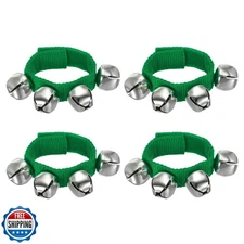 PATIKIL 4pcs Wrist Bells, Jingle Bells Ankle Bells Wrist Bells Bracelet Percu