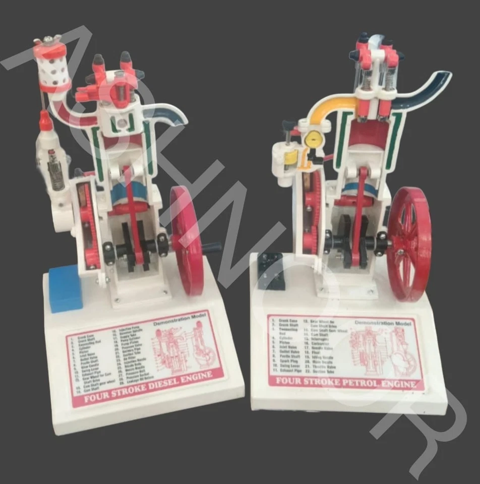 Vier Takt Demonstrations Benzin- Und Dieselmotor Modell Für Bildung Und Demo - Bild 2 von 4