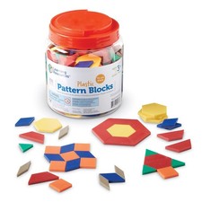 Learning Resources Plastic Pattern Blocks 250 Set - Classroom Must Haves, Math
