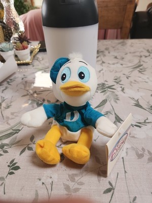 NWT Vintage Disney Store DEWEY Mini Beanie Plush Bean Bag w Tag 6'' Plushie Duck