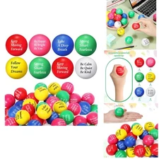 Portable 36 Pcs Motivational Stress Balls - Perfect for All Ages & Occasions