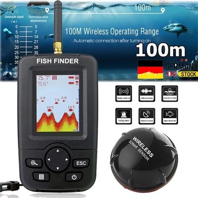 100M Clever Funk Fischfinder Sonar Detektor mit Dot Matrix Echolot Fish finder -