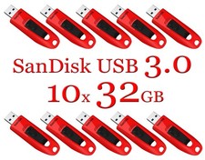 SanDisk 32GB LOT 10x ULTRA USB 3.0 flash drive SDCZ48-032G 32 GB read 100 MB/s R