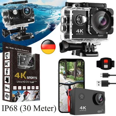 4K 1080P Action Kamera Sport Kamera Fahrrad Motorrad Helm Kamera für Outdoor Cam - Bild 1 von 4