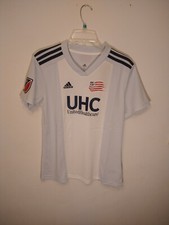 Adidas Women&rsquo;s New England Revolution MLS Soccer Jersey White Blue Size Meduim