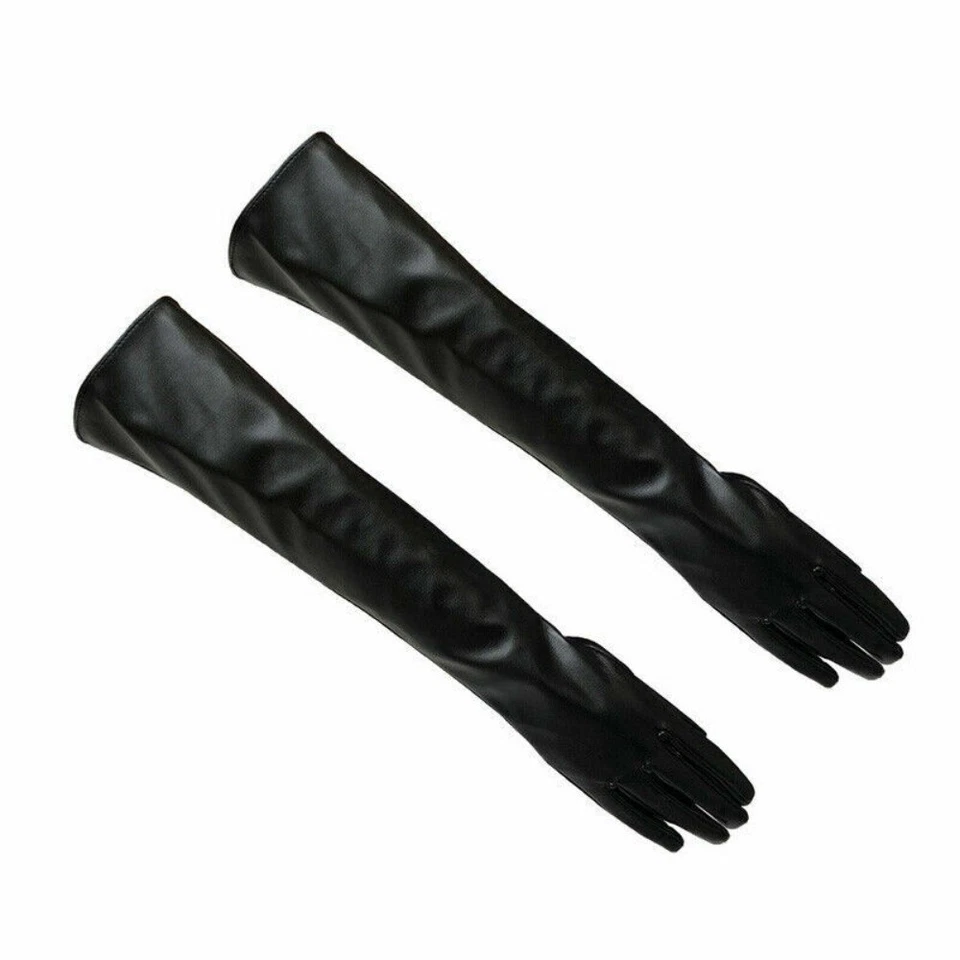 Women Long Elbow Gloves Soft Leather Gloves Fashion Gloves - Image 4 of 4