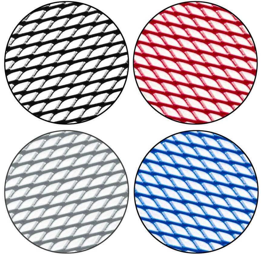 RECAMBO Rejilla de carreras de aluminio | 100*33 cm div colores y mallas | Rejilla de carreras Auto Tuning