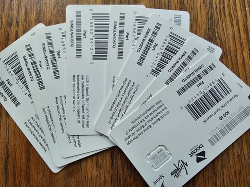 Sprint Sim Card SIMGLW406TQ Nano-Sim, Brand New and Unused, Boost Virgin Mobile - Picture 3 of 3