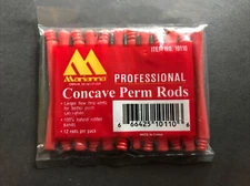 MARIANNA Professional Concave Perm Rods 2 1/2” Long 1/4” Red Pack Of 12