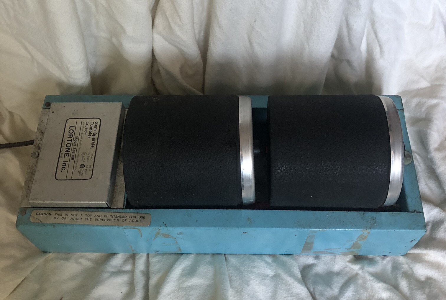 VINTAGE LORTONE Model 33BNR Gem Sparkle Rock Tumbler Twin Tumbling Barrel eBay