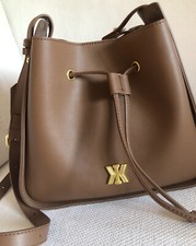 Kassandre Paris 'Ely' Small Leather Bucket Bag in Camel/Tan