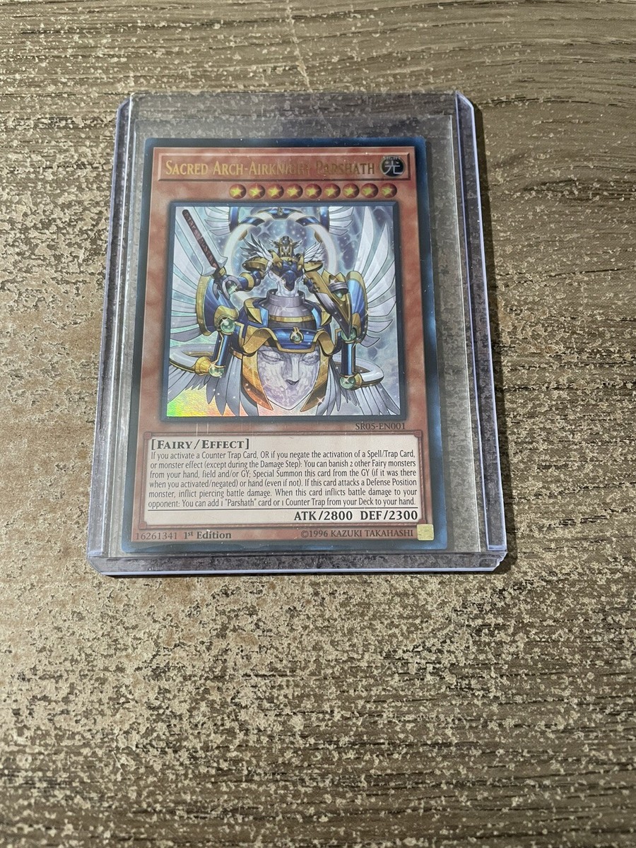 Yugioh Sacred Arch-Airknight Parshath SR05-EN001 Ultra Rare 1st
