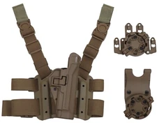 NEW RH - USMC Improved Modular Tactical Holster Beretta 92/96 Drop Leg Coyote