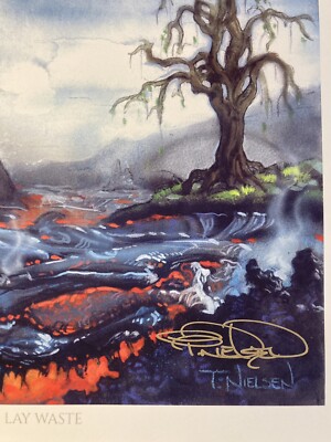 MTG✨Artist Signed LAY WASTE Artist Proof CARD/PRINT✨Urza's Saga