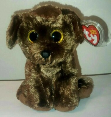 Ty Beanie Baby 💜 Nuzzle The Chocolate Lab HTF Big Eyes 6-7 