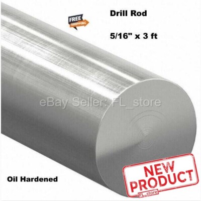 Drill Rod Oil Hard Steel 5/16'' x 36'' Grade O1 Easily Welded Machined