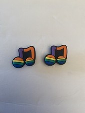 Rainbow Music Note Charms For Crocs Set Of 2 