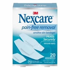Adhesive Strip Nexcare Sensitive Skin 7/8 X 1-1/4 Inch