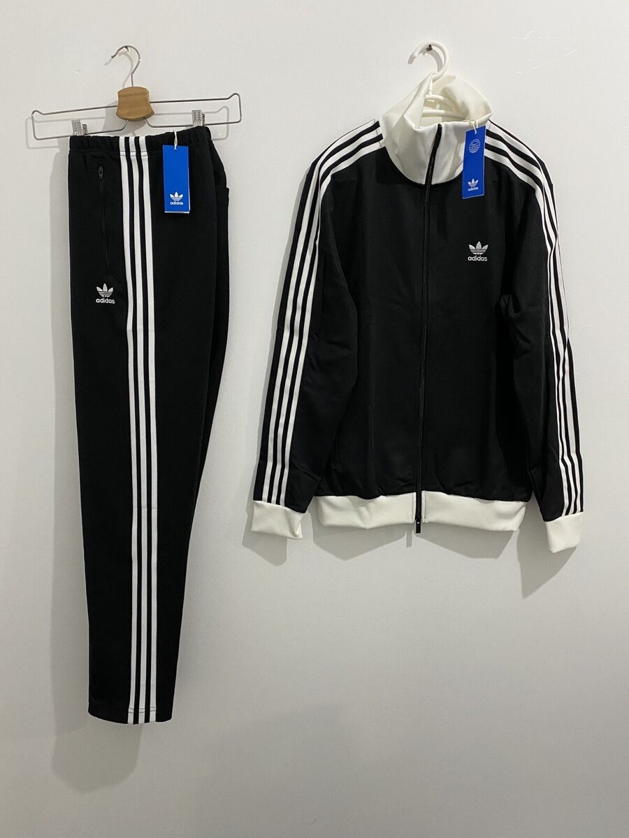 Adidas Originals Beckenbauer Tracksuit Black White Size XL Adidas Originals Beckenbauer Tracksuit Black White Size XL