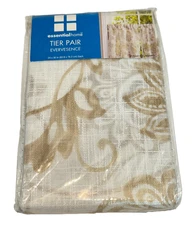 Essential Home Tier Pair Evervesence 24" x 30" White Brown Filters Light Kitchen