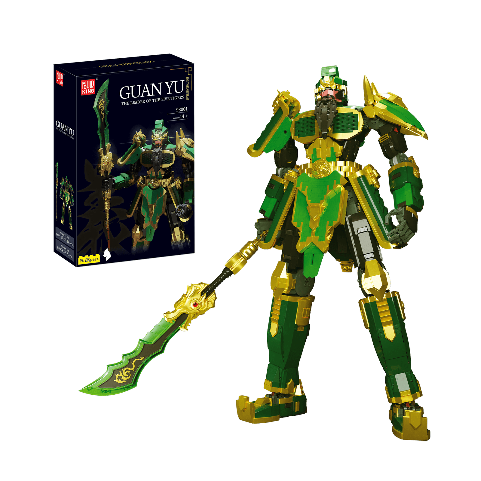 Mould King 93001 GuanYu Legendary Five Tiger Generals Brick Man 3288pcs