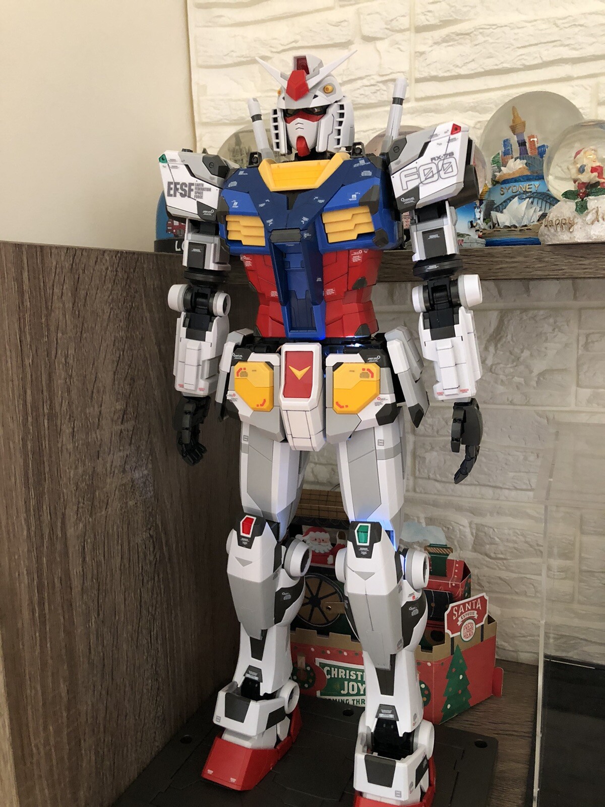 Built and Painted Completed Gundam 1/48 RX-78 Yokohama Limited Custom LED Lights