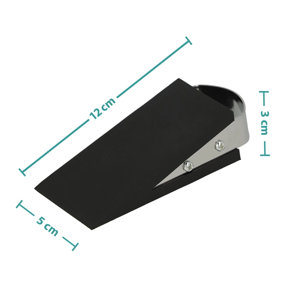 Westcott Türstopper Keilform Schwarz, Gummi Keil rutschfest,12 x 5 x 3 cm - Bild 4 von 4