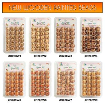 Haarperlen Hair Beads wooden  Haarringe Haar Flechten Dreadlocks