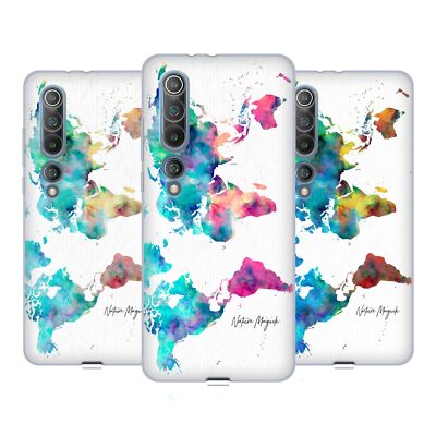 OFFICIAL NATURE MAGICK WORLD MAP PAINTED WATERCOLOR GEL CASE FOR XIAOMI PHONES
