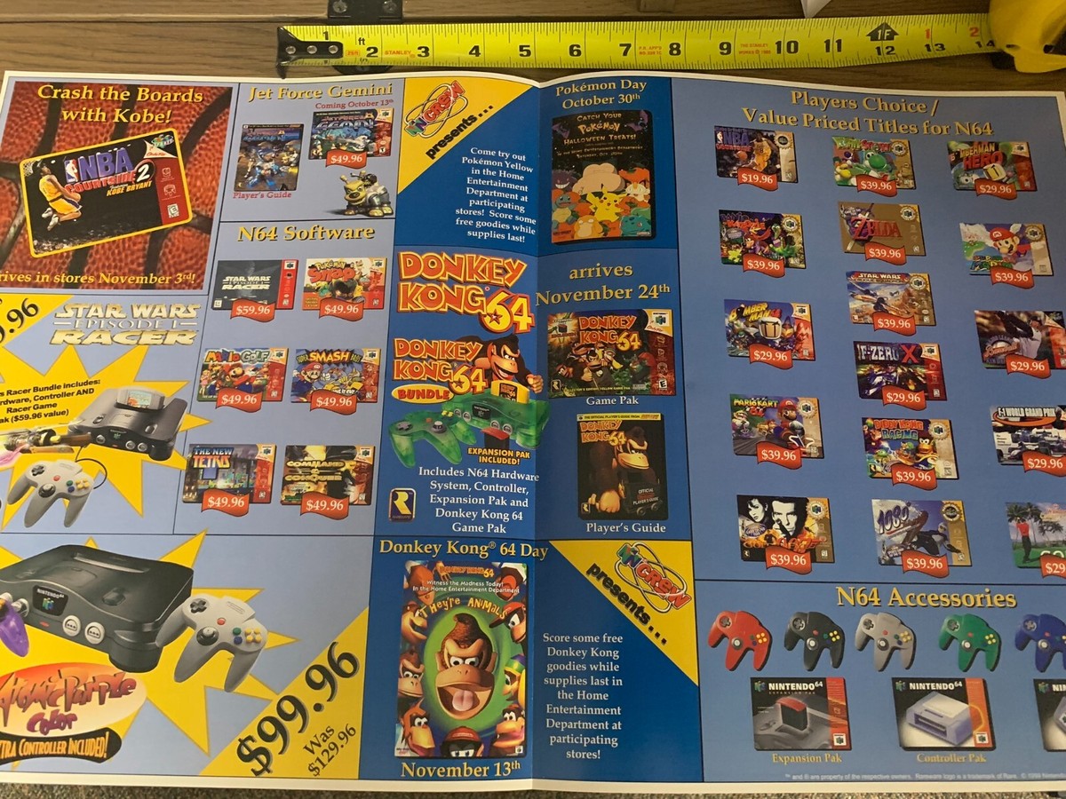 NINTENDO 64 Promo - JET FORCE GEMINI Wal-Mart Flier - Promotional