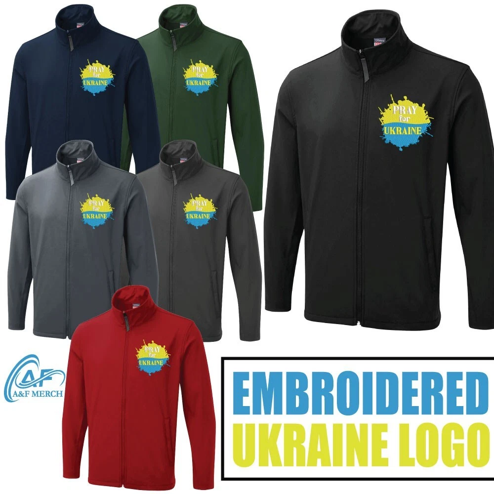 Pray For Ukraine Embroidered Jacket Support Stand Ukrain Slogan Humanity Public