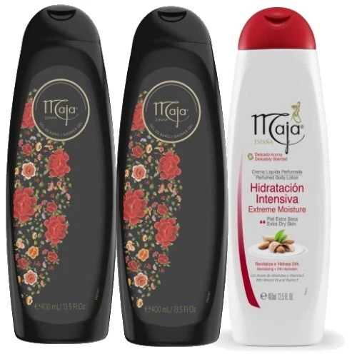 2x Maja Myrurgia Duft Bath Shower Gel / Duschgel + 1x Bodylotion trockene Haut