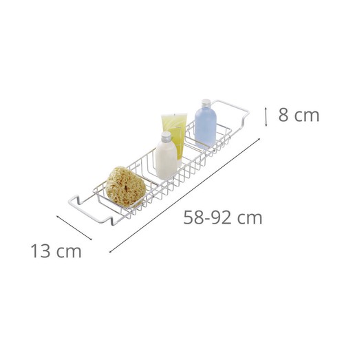 Wenko, puente telescópico de bañera - extensible, acero inoxidable brillante - Imagen 5 de 5