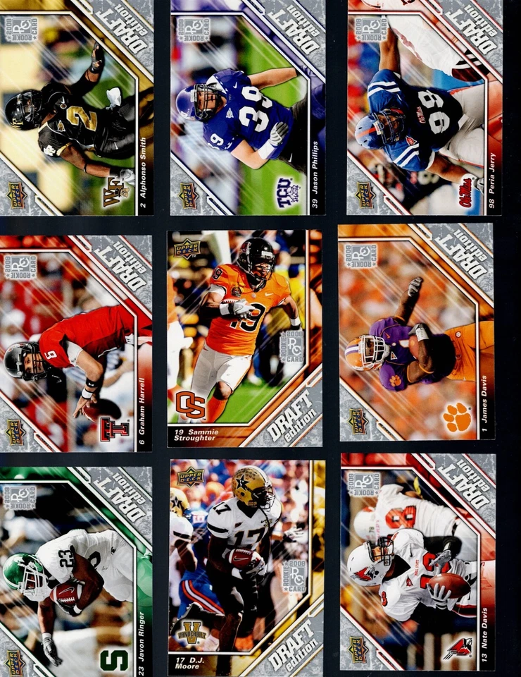 2009 UPPER DECK DRAFT Football Cards Complete Your Set BUY MORE SAVE MORE - Image 2 of 4