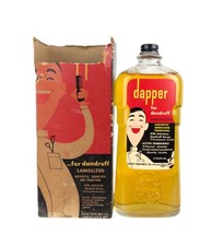 Lucky Tiger Dapper For Dandruff Lanolized Barber Glass Bottle with Original Box