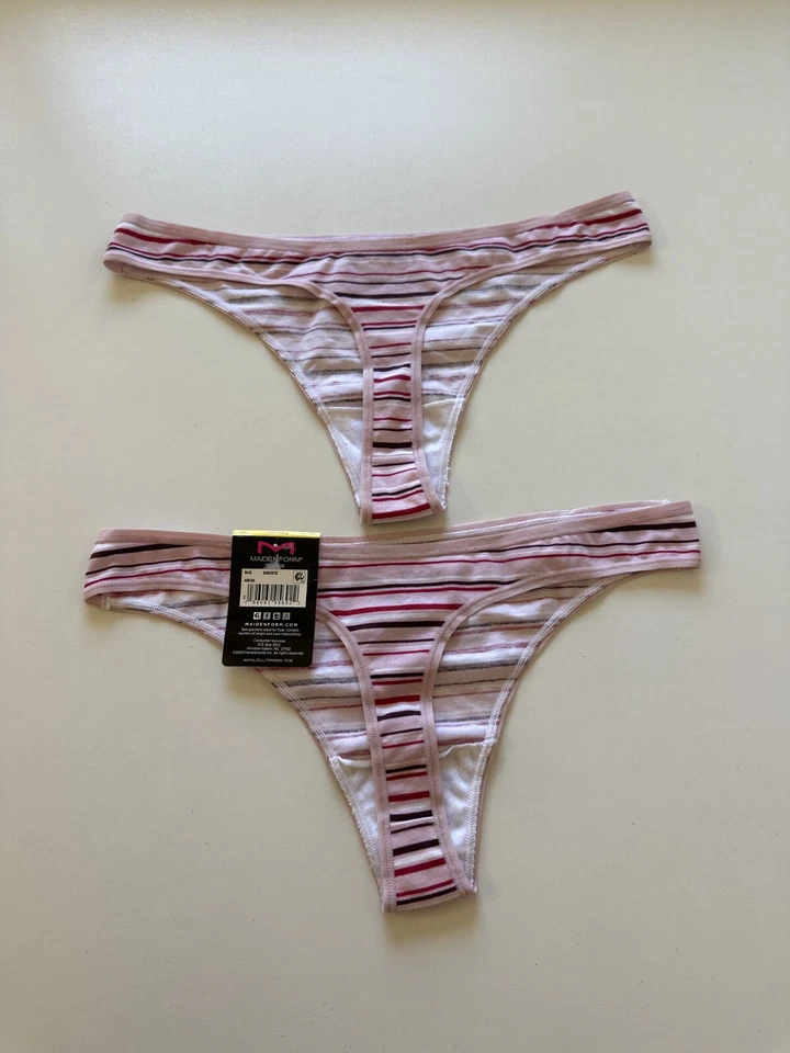 Lote de 2 bragas MAIDENFORM para mujer talla M algodón cómodas ropa interior DMCOTG Foto 4 de 4