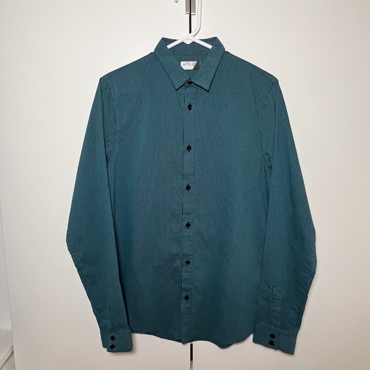 April 77 Men's Shirt Teal Size US 16/ EU 41 (Small)