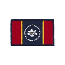 Mississippi State Flag Embroidered Patch 3 ⅜" x 2"
