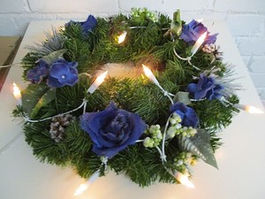 Details Zu Dekoration Kranz Blau Tannenkranz Künstlich Weihnachtsdeko Adventskranz Wie Echt