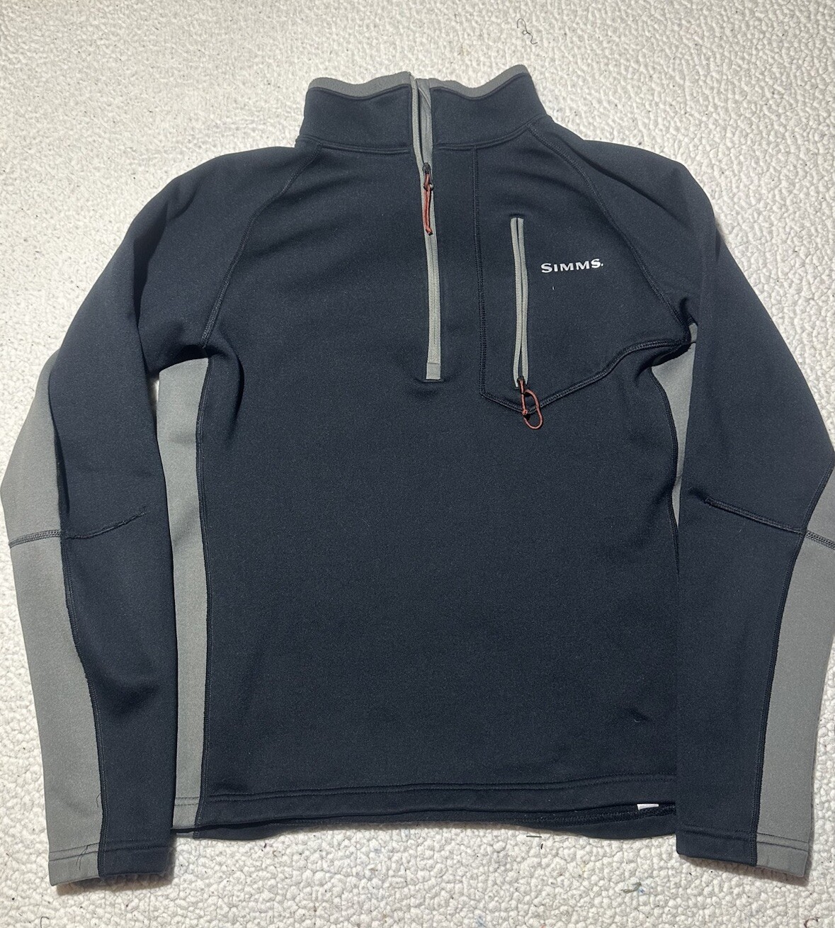Simms Pullover Men’s Medium Quarter Zip Polyester… - image 1
