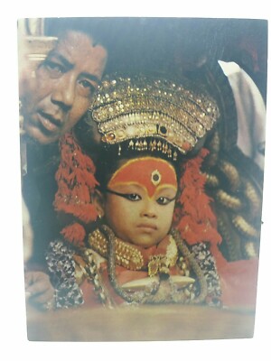 Kumari Die lebende Göttin Kathmandu Nepal Vintage Postkarte 60er Jahre 
