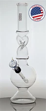 PHOENIX RISING 12" Bong, Helical Diffuser Neck, Dome Base - Proudly Made in  USA