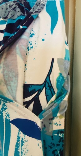 D & Co. BEACH Women’s LOUNGE PANTS~Medium~Wide Leg Elastic Waist BLUE Palms NWoT - Picture 8 of 10