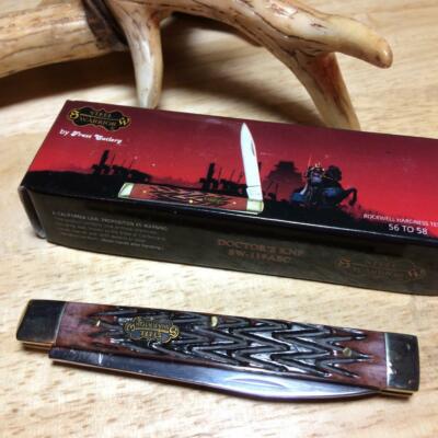 Frost Steel Warrior 2nd cut Autumn Bone DR's Knife 3 5/8'' Pocket Knife FSW119ASC