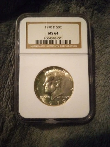 1970-D Kennedy Half Dollar NGC MS64 40% Silver FREE SHIPPING