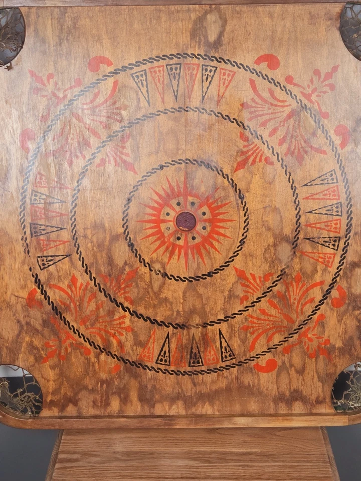 Antique 2 Sided Carrom Game Board - Style-E No. 1 - Larchena Made In USA 1930's - Image 2 of 4