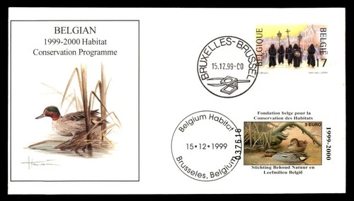 Mayfairstamps Belgium FDC 1999 Ducks Habitat Conservation Program First Day Cove