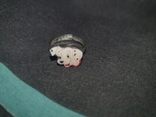 Lucky 101 Dalmations Silver Coloured Childs Ring, Disney 1990s Retro Collectable